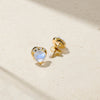 Gumdrop Moonstone Stud Earrings