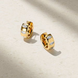 Guardian Diamond Huggie Earrings