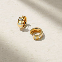 Guardian Diamond Huggie Earrings