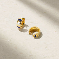 Guardian Sapphire and Diamond Huggie Earrings