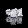 2.5 Carat Emerald Lab Grown Diamond Stud Earrings