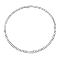 Graduated Radiant Cut Diamond Necklace