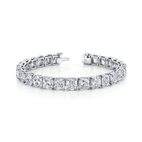 Cushion Straight Line Diamond Bracelet