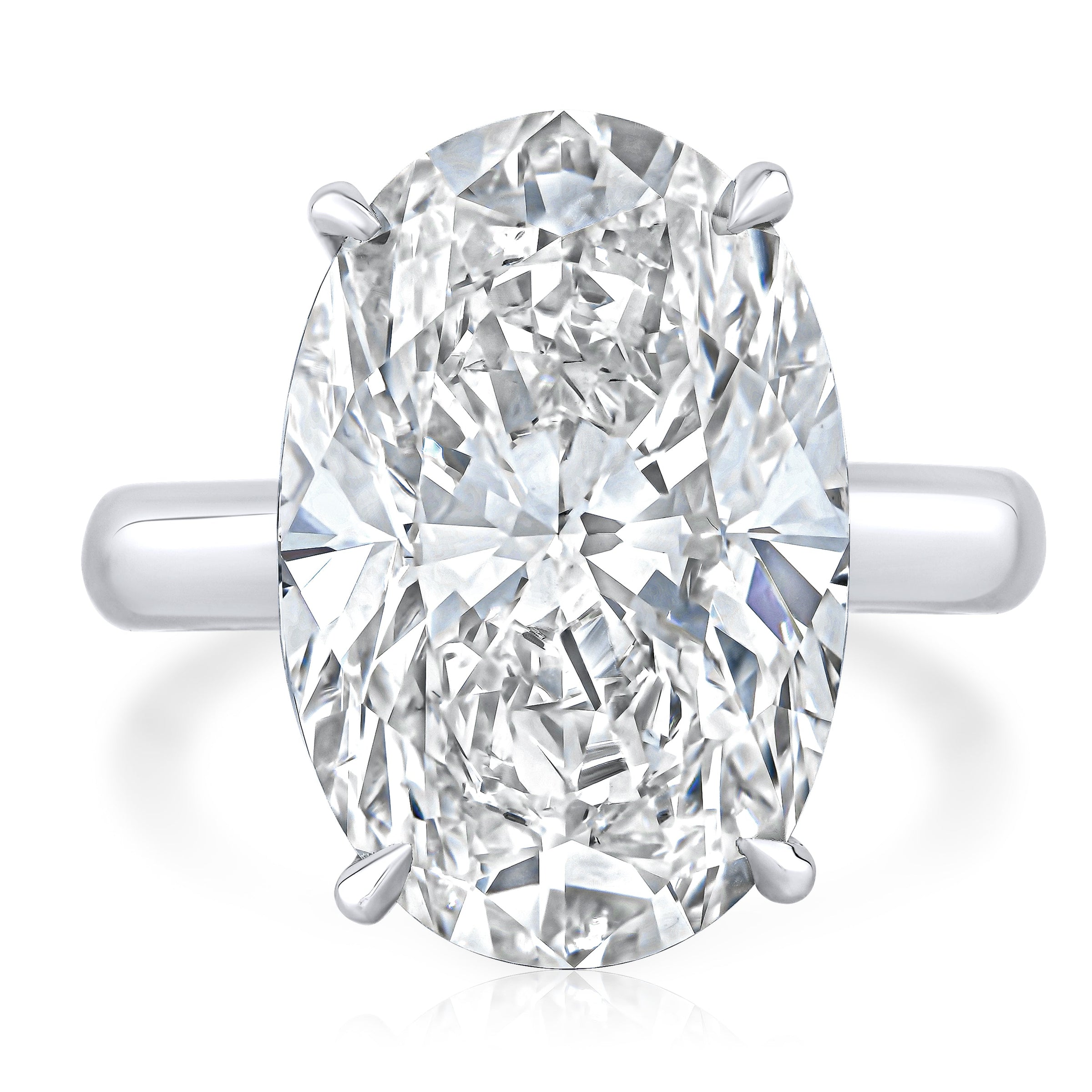 12.50 Carat Oval Diamond Solitaire Ring