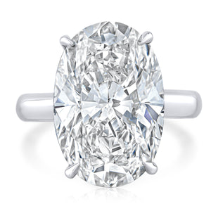 12.50 Carat Oval Diamond Solitaire Ring
