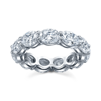East West Oval Diamond Eternity Band