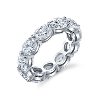 East West Oval Diamond Eternity Band