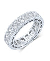 Asscher Half Bezel Eternity Band