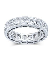 Asscher Half Bezel Eternity Band