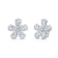 Diamond Floret Earrings - Large
