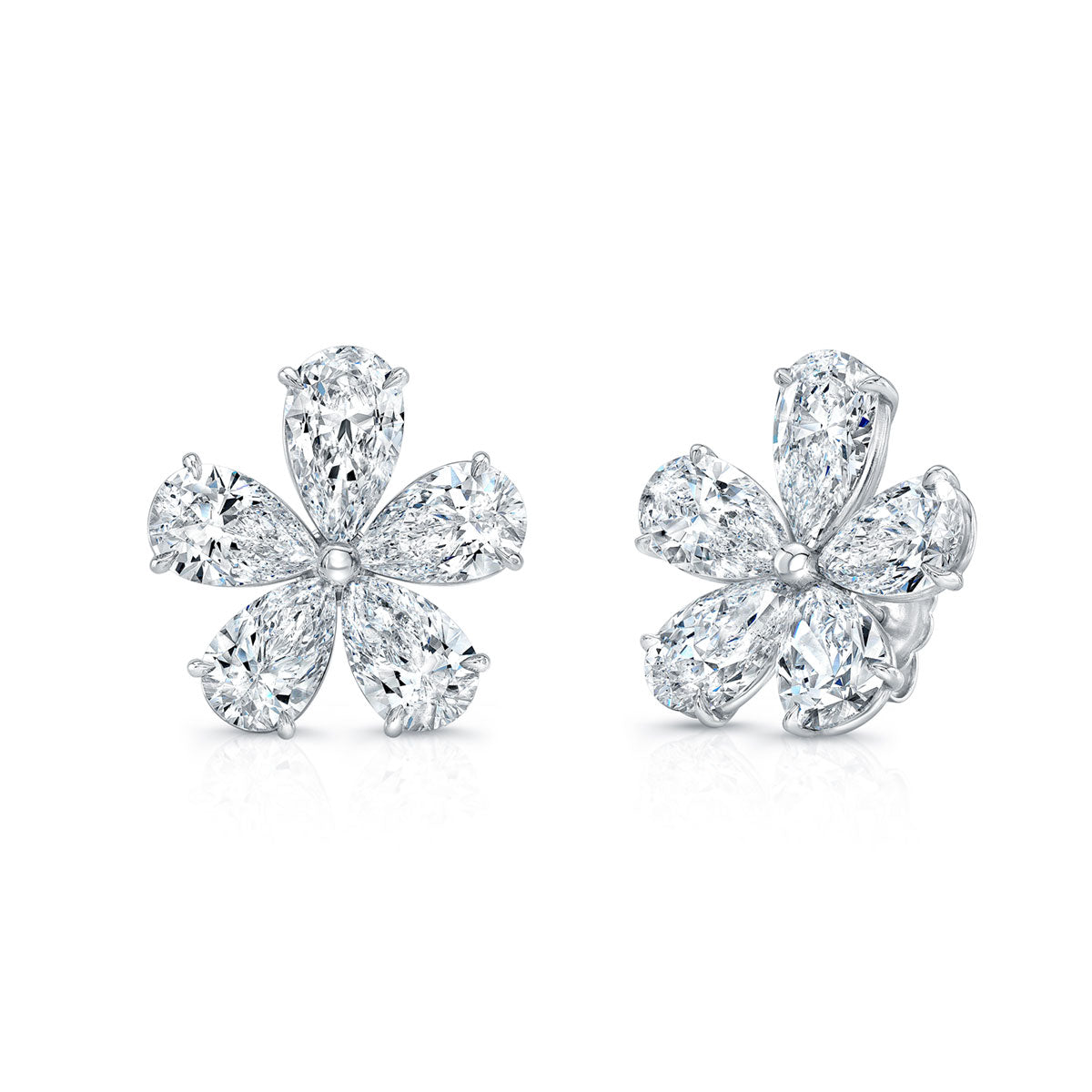 Diamond Floret Earrings - Large