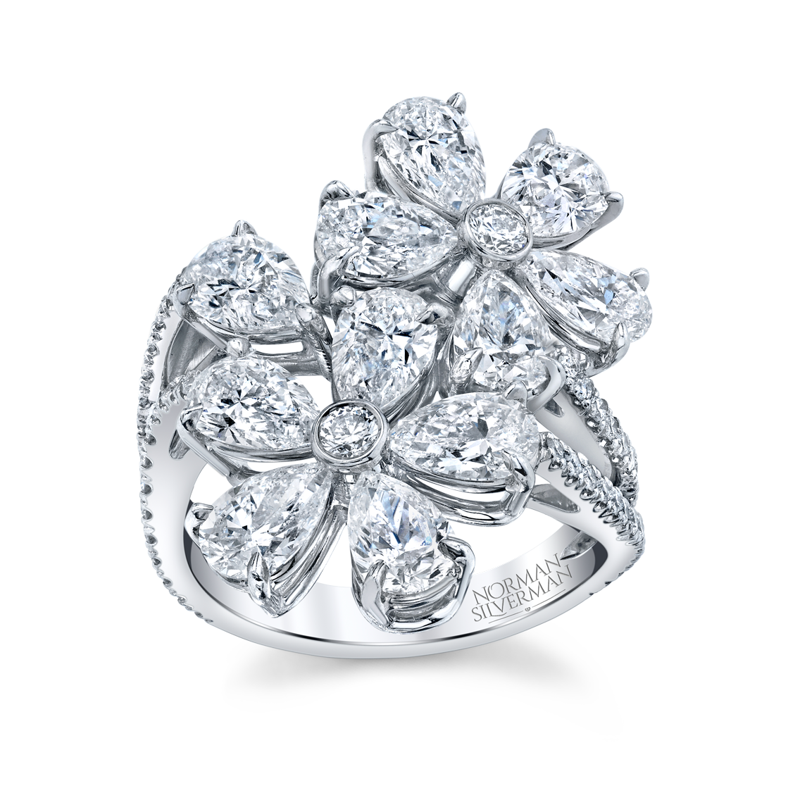 Floret Pavé Cocktail Ring