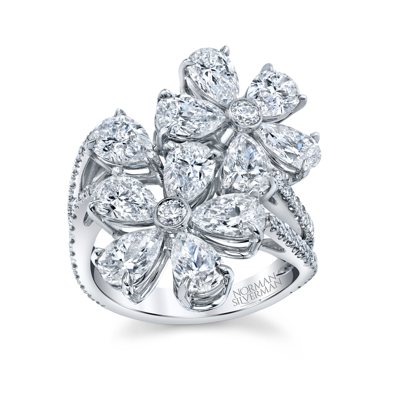 Floret Pavé Cocktail Ring