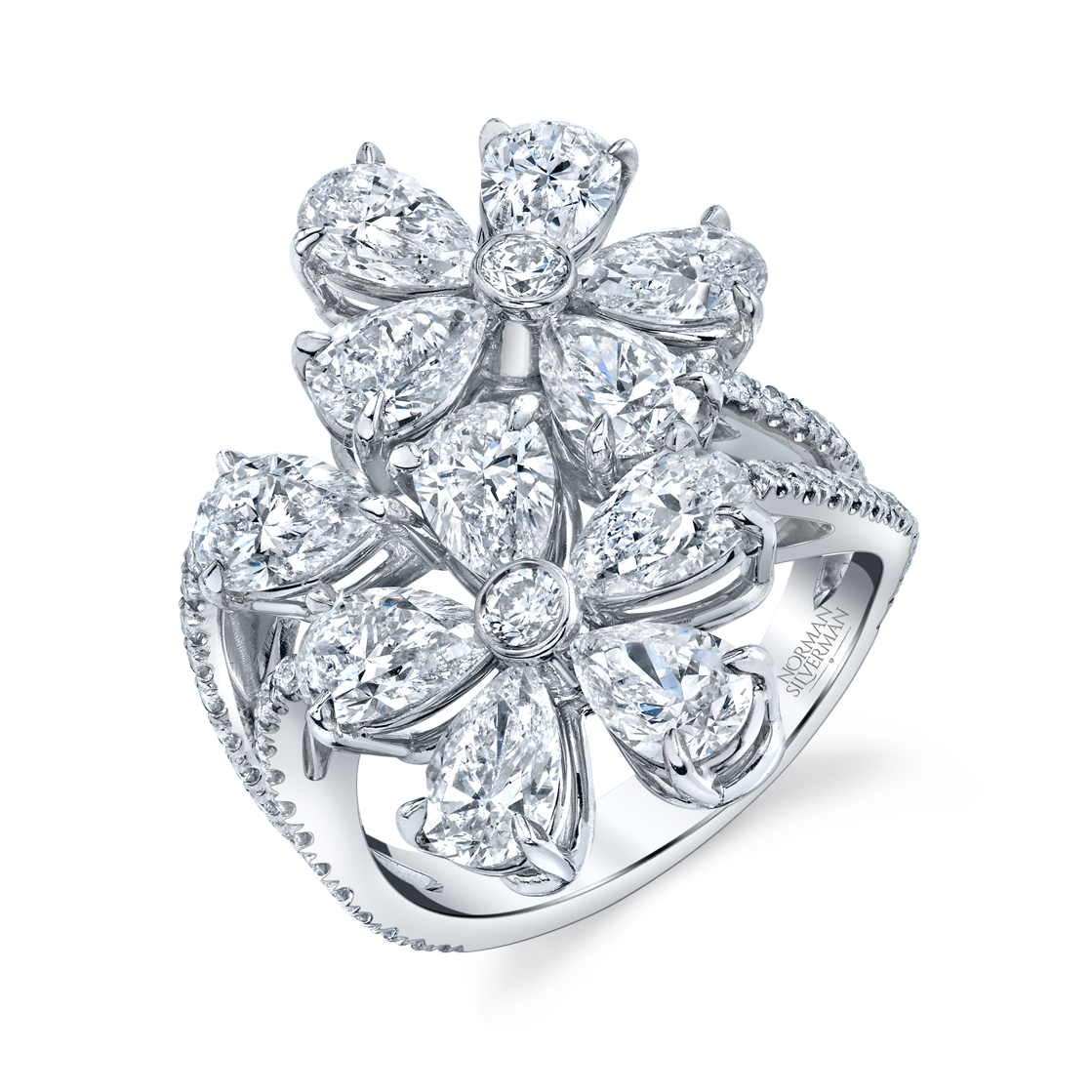 Floret Pavé Cocktail Ring
