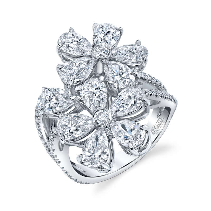 Floret Pavé Cocktail Ring