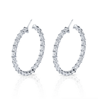 Signature Emerald Cut Diamond Hoops