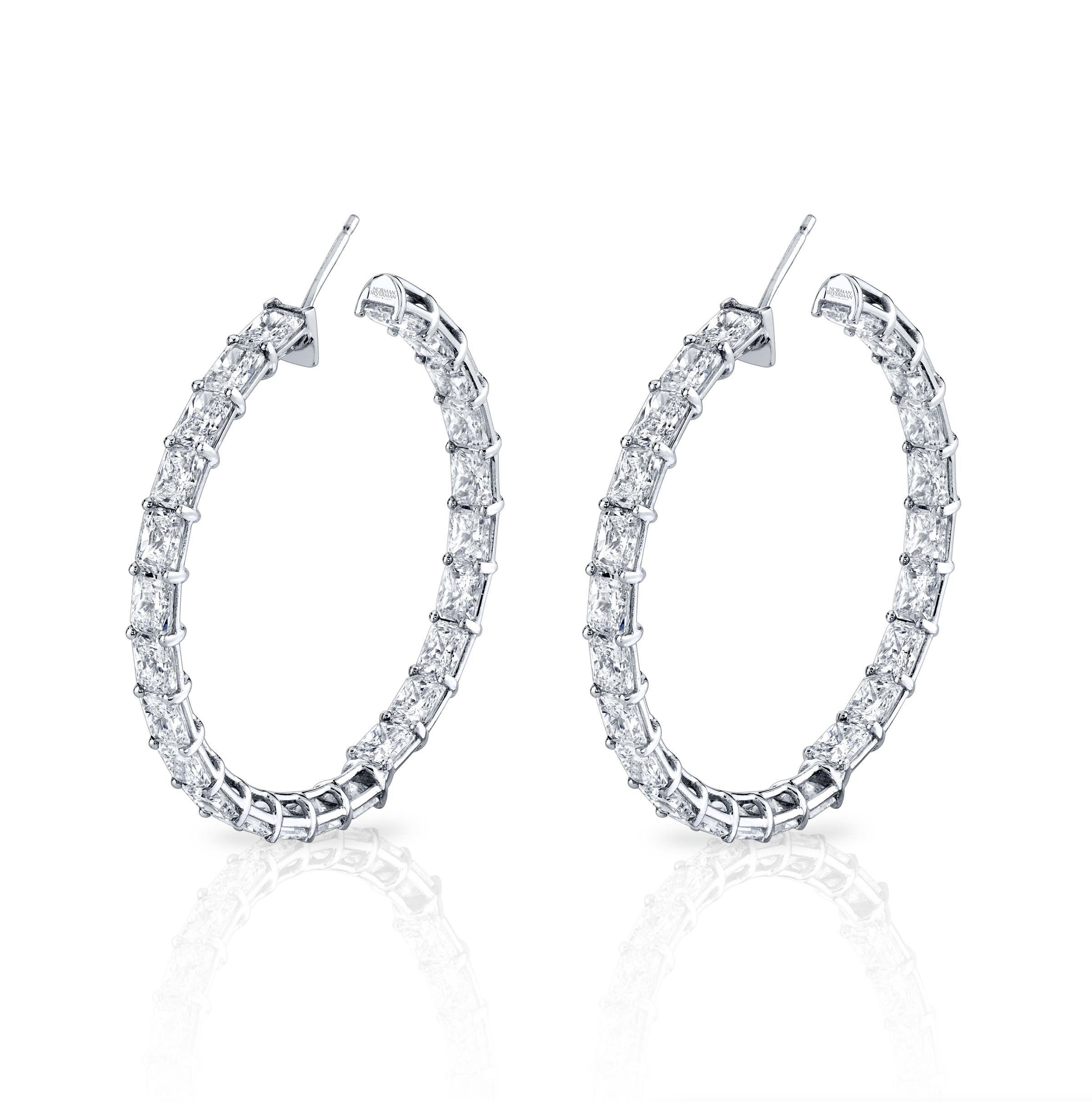 Signature Emerald Cut Diamond Hoops