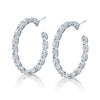 Oval Diamond Hoop Earrings