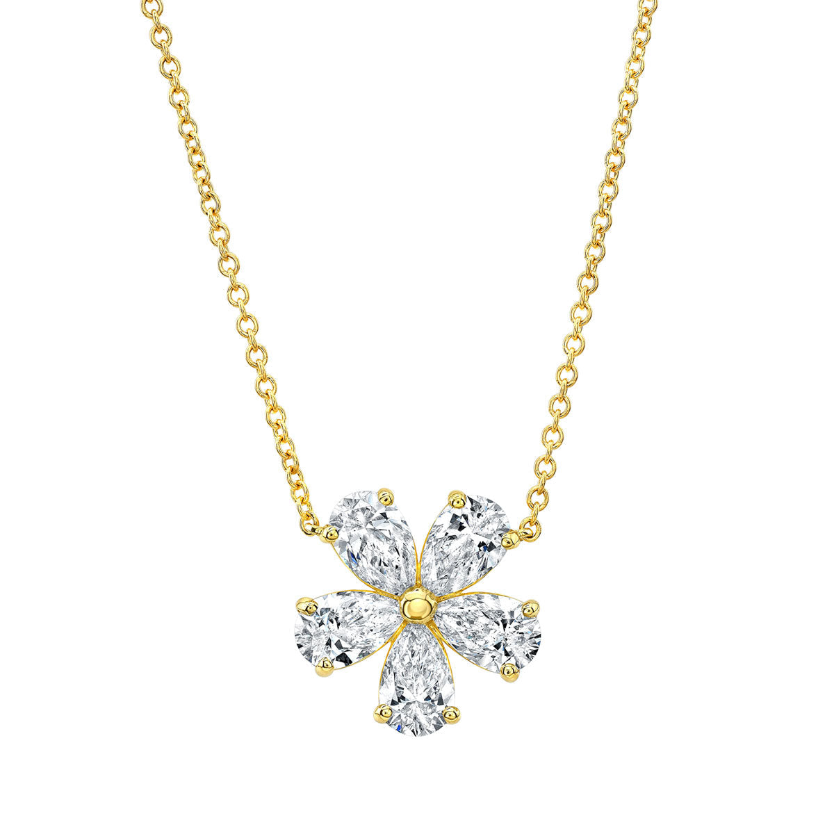 Petite Pear Shape Floret Pendant