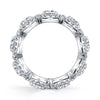 Cushion Diamond Eternity Band with Pavé Halo