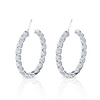 Oval Diamond Hoop Earrings