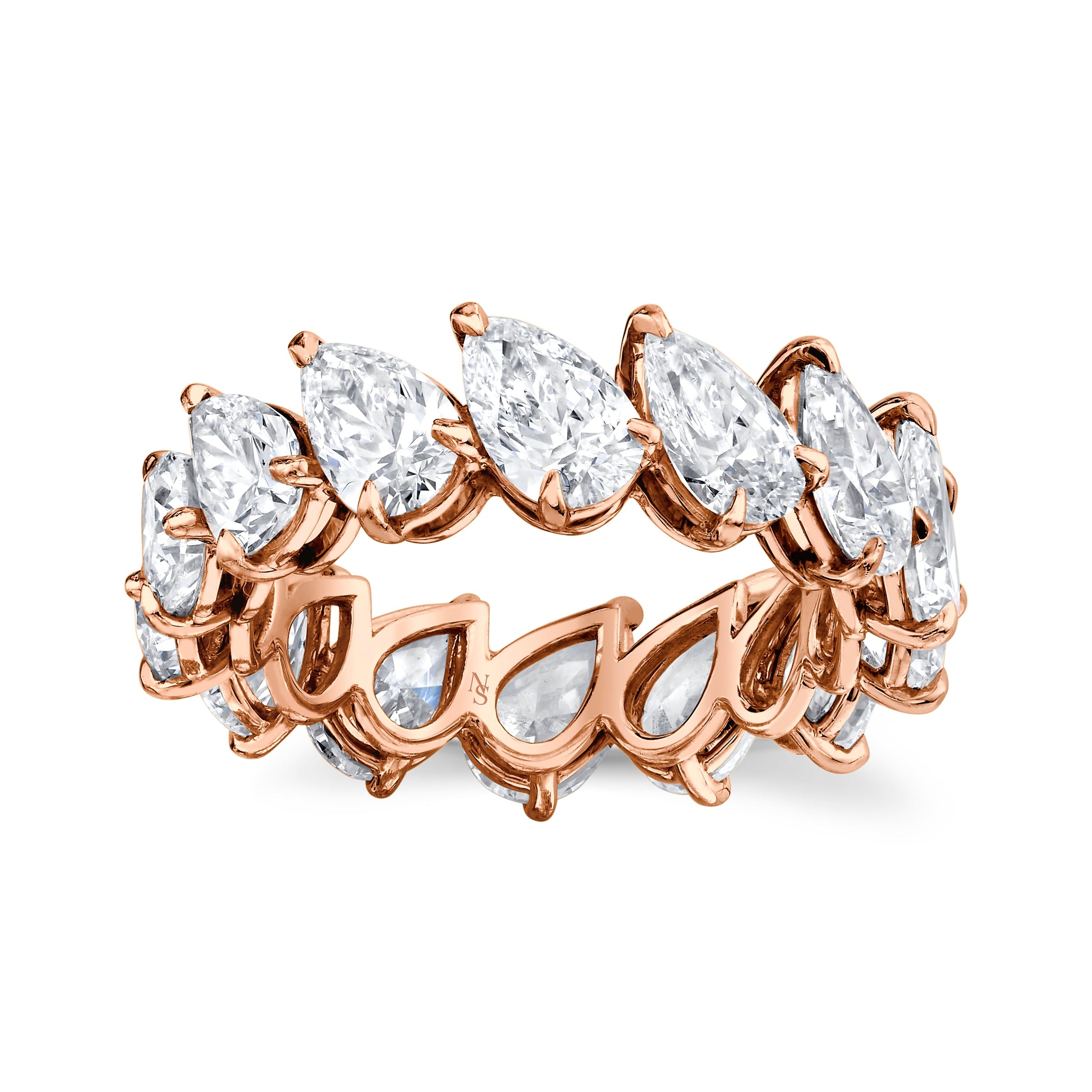 Pear Diamond Eternity Band