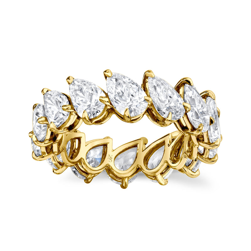 Pear Diamond Eternity Band