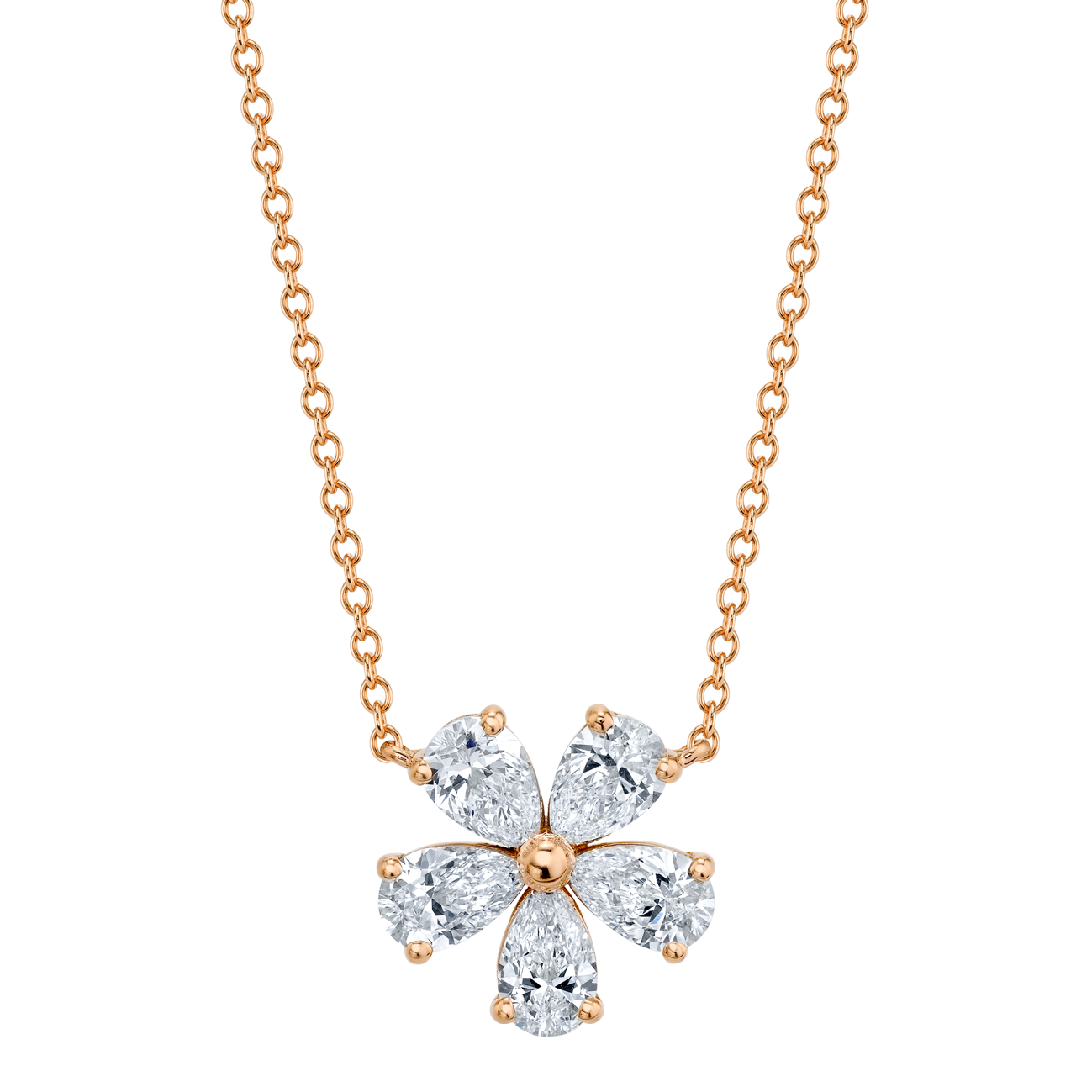 Petite Pear Shape Floret Pendant