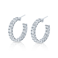 Signature Emerald Cut Diamond Hoops