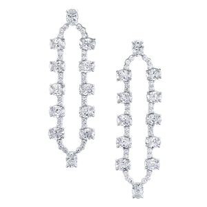 Round Cut Contemporary Drop Earring