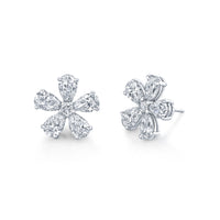 Pear Diamond Floret Earrings