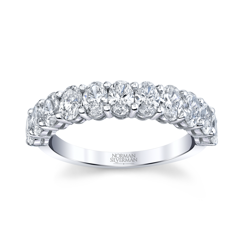 Oval Diamond Halfway Band