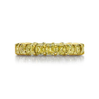 Fancy Yellow Asscher Diamond Eternity Band