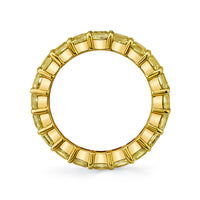 Fancy Yellow Asscher Diamond Eternity Band