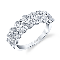 Oval Diamond Halfway Band
