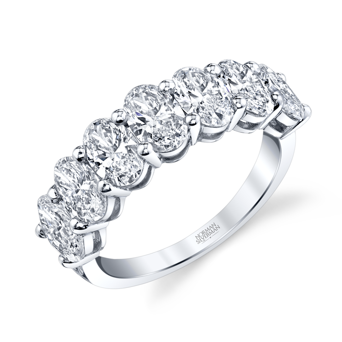 Oval Diamond Halfway Band