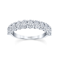 Oval Diamond Halfway Band