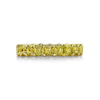 Fancy Yellow Asscher Diamond Eternity Band