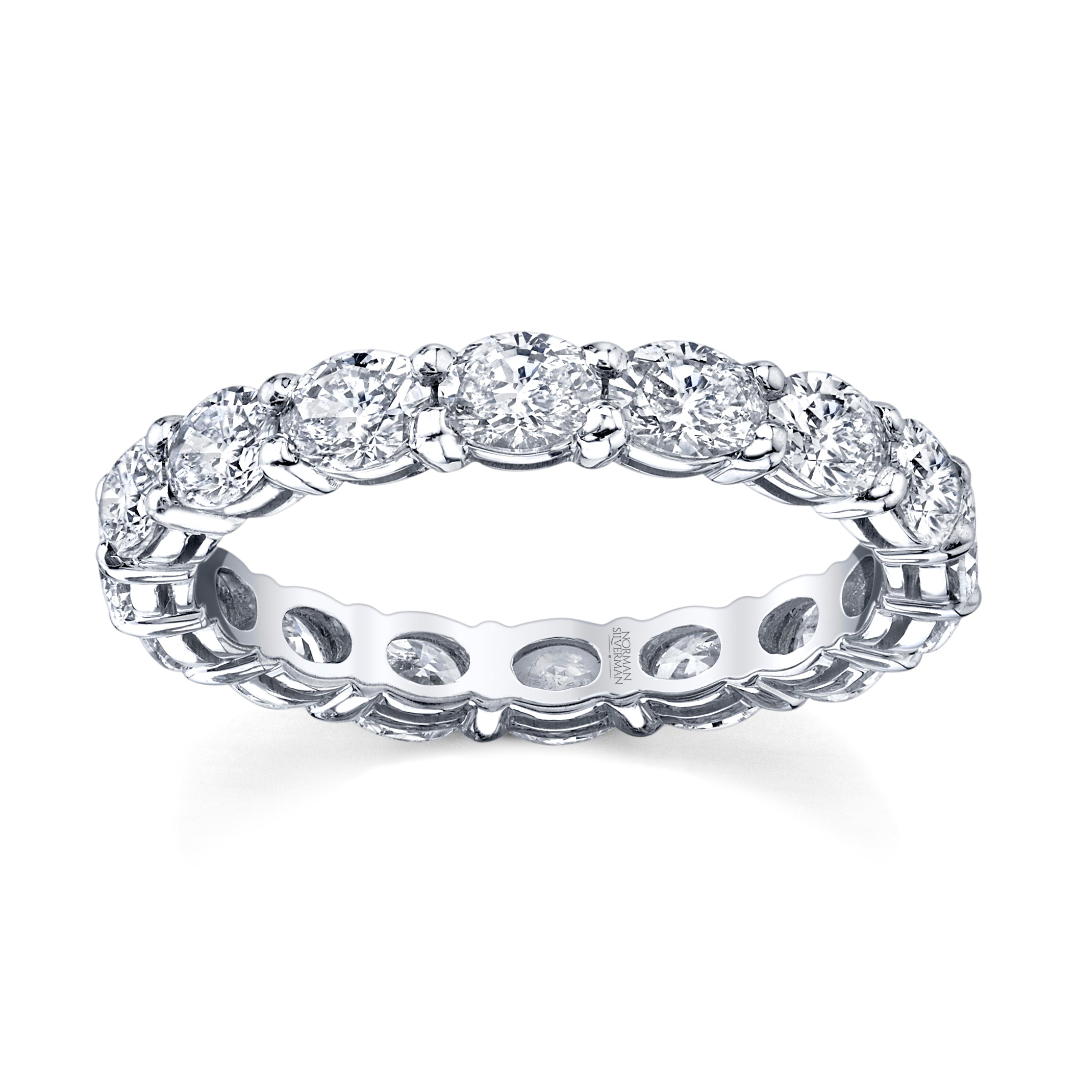 East West Oval Diamond Eternity Band