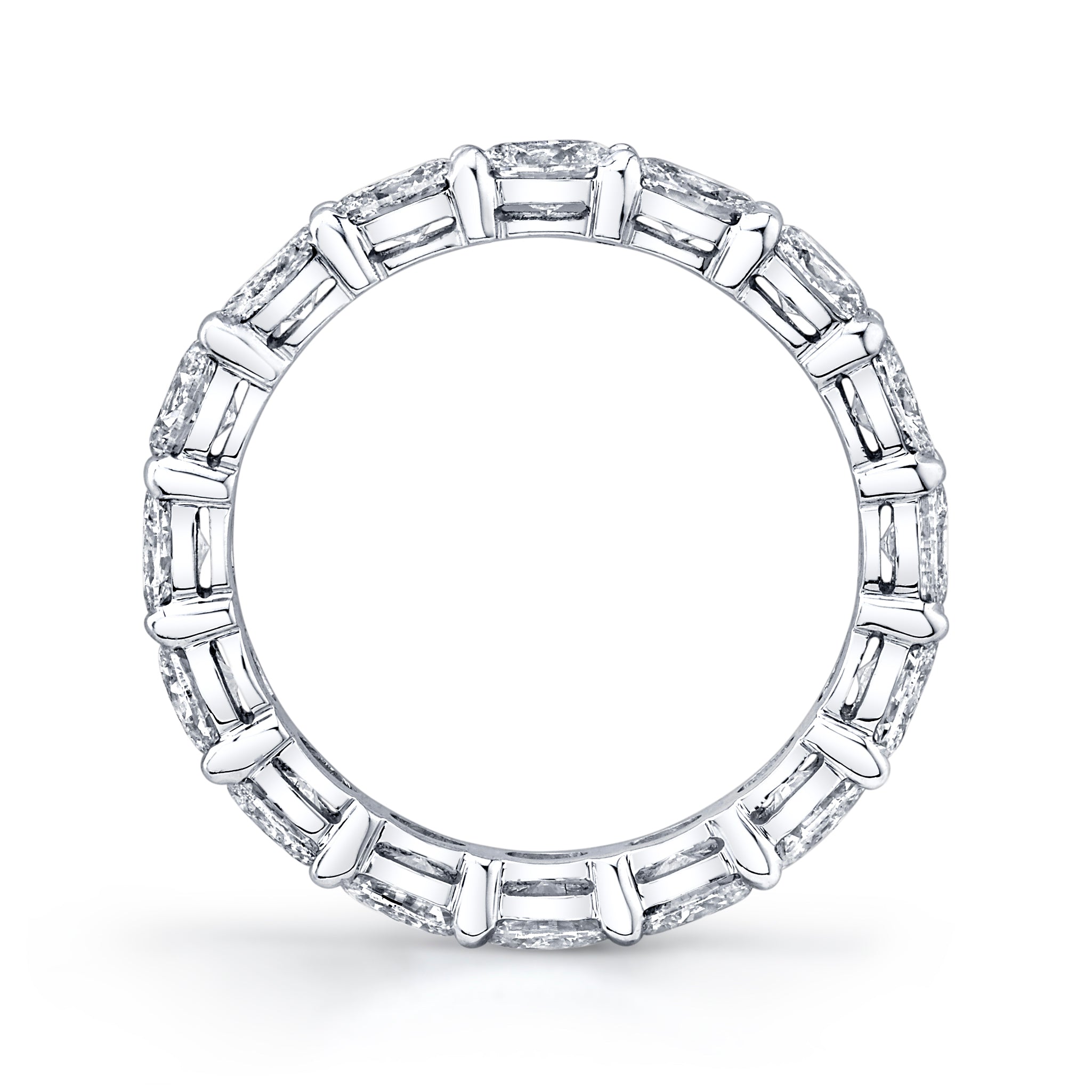 East West Oval Diamond Eternity Band