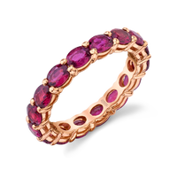 Oval Ruby Eternity Band