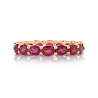 Oval Ruby Eternity Band