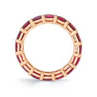 Oval Ruby Eternity Band