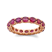 Oval Ruby Eternity Band