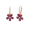 Floret Ruby Drop Earrings