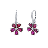Floret Ruby Drop Earrings