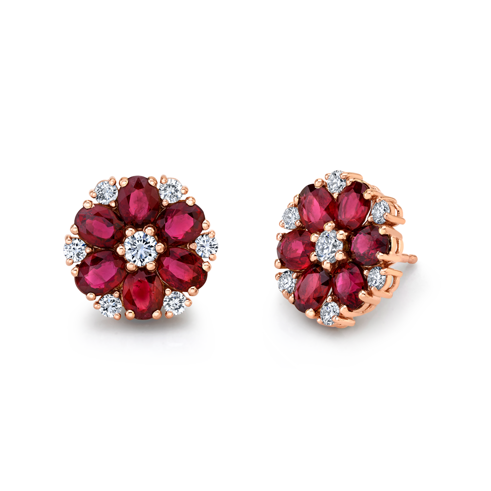 Rubies Floret Studs