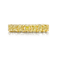 Fancy Yellow Asscher Diamond Eternity Band