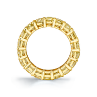 Fancy Yellow Asscher Diamond Eternity Band