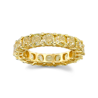 Fancy Yellow Asscher Diamond Eternity Band